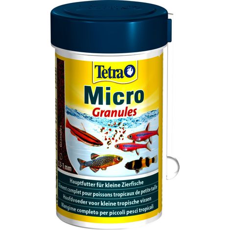 Micro granules, aliment complet pour petit poisson tropicaux 45g/100ml - Tetra
