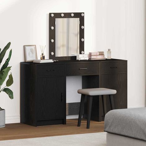 Schminktisch mit Tür Schwarz 50 x 41 x 135 cm Holzwerkstoff