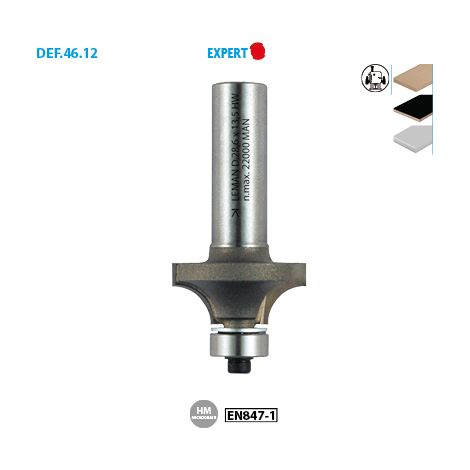FRAISE 1/4 DE ROND D28,6 LU13,5 R8 Q12/RLT Q12/Rlt - 4612.729.00 - LEMAN (1/2)