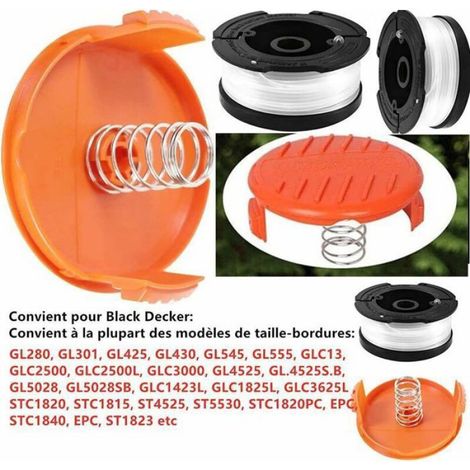 Accessoire pour coupe-bordure,SR Bobine Fil Coupe Bordure pour Black et Decker Coupe-Bobines A6481 A6485 Co (1/4)