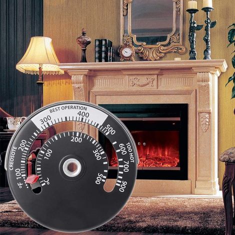 Thermomètre De Poêle Magnétique De Tuyau À Feu Pour Le Compteur De Température De Cheminée En Bois Rond Four (1/5)