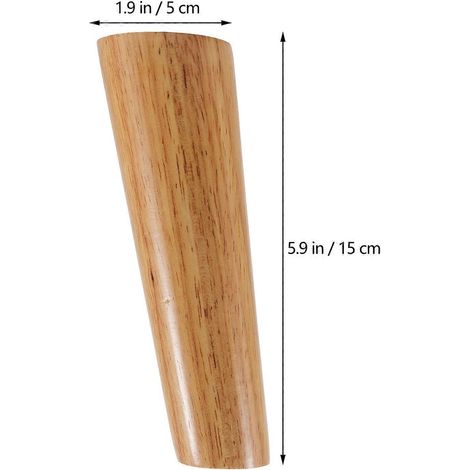 Pieds de table en chêne massif, un jeu, style nordique, pieds de table en bois kaki (1/5)