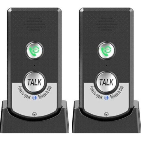Lot De 2 Interphones Sans Fil Pour La Maison, Appelant Bidirectionnel, Interphone Vocal Portable Sans Fil Ultra Longue Distance Pour Personnes âGéEs, Communication De PièCe à PièCe,Sonnerie D'Appel,de