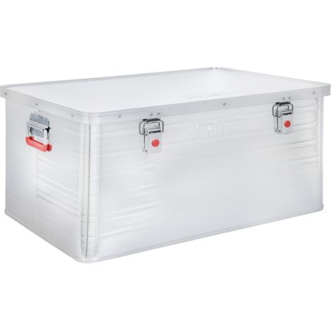 STIER Caisse en aluminium 135 l, DI: 770 x 525 x 341 mm, joints en caoutchouc, caisse de transport, caisse de chantier (1/5)