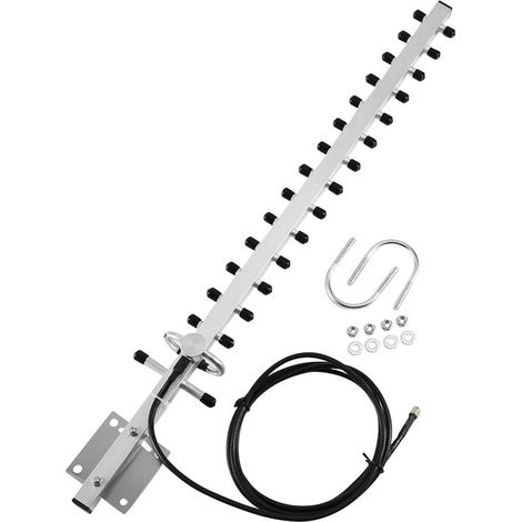 2,4 GHz 25 dBi WiFi Richtantenne mit RPSMA-Anschluss, 2 m Kabel, für Outdoor-Router. (1/5)