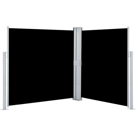 Toldo lateral retráctil negro 140x600 cm vidaXL