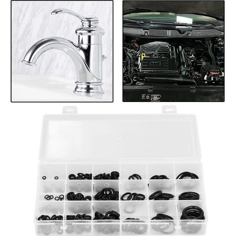 Kit de 225 joints toriques, taille 18, en caoutchouc nitrile, adapté aux raccords professionnels de tuyauterie, robinetterie, automobile, machines, réparation, air ou gaz. (1/5)