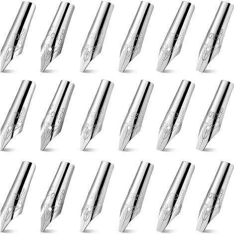 Lot de 30 plumes de rechange pour stylos-plumes et stylos de calligraphie-2.6X0.7cm-Silver (1/4)