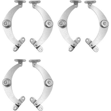 3 set di cerniere per ante di armadi - cerniere in acciaio inox - cerniere a scomparsa - 6 pezzi in totale - Per casse di legno - toelette - e altri articoli simili