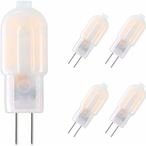 G4 LED Ampoule,5-Pack 15W Ampoules Halogènes Équivalentes,Ampoule LED G4 2W Économie Pour Les Ampoules de Hotte,AC/DC 12V 130 (1/4)