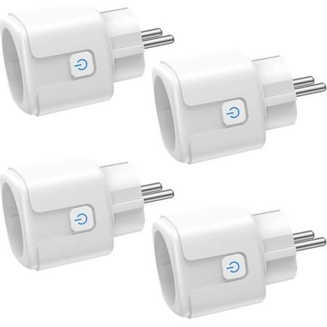 Prise Connectée WiFi - - Pack 4 - 16A 3680W - Mesure consommation - Contrôle à distance (1/5)