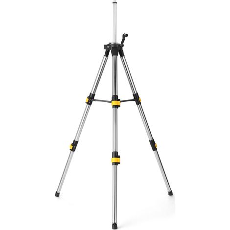 TRÉPIED 1,2M POUR NIVEAU LASER, 3 HAUTEURS RÉGLABLES, ACIER INOXYDABLE, NIVEAU À BULLE, INTERFACE 5/8" (1/5)