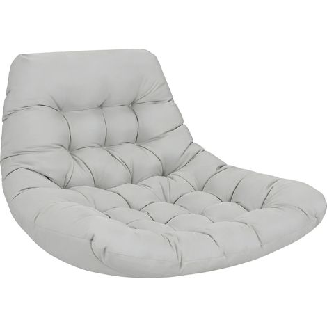 Cojín colgante para silla, relleno grueso de algodón, tejido resistente a los rayos UV, color gris. (1/2)