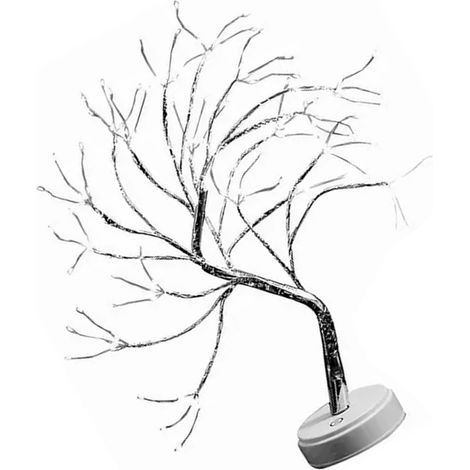 Bonsai-Feenbaumlampe mit warmem Licht, 108 LEDs, batteriebetrieben, USB-Anschluss, Touch-Schalter, beleuchteter Metallbaum für Zuhause (1/5)