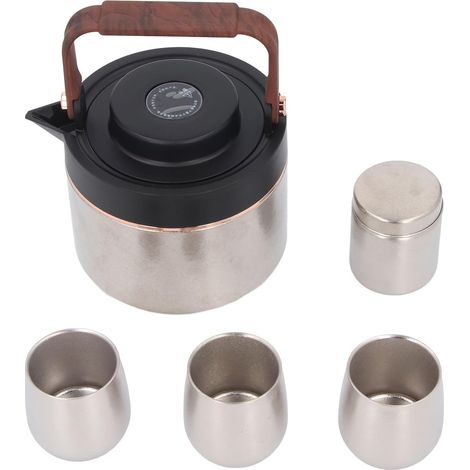 Ti Teapot Ensemble avec 120 ml tasses à thé 200 ml de thé à thé 1000 ml isolées avec une poignée de chaleur infuseure Rouille pour le bureau à domicile (1/5)
