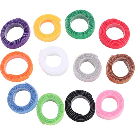 Colliers D'Identification Pour Chiots - Nylon Doux Et Velours - Réglables Sans Boucle - Pour Nouveau-Nés Et Chatons - Lot De 12 (1/5)
