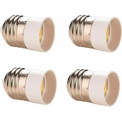 Adattatore convertitore da attacco grande E27 a piccolo E14 portalampada riduttore bianco 220V per lampadina (1/2)
