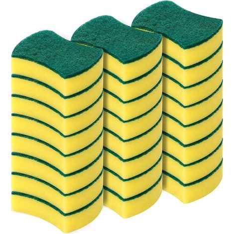 24er Pack umweltfreundliche Reinigungsschwämme kratzfrei, Geschirr schonend, Küche Badezimmer (1/5)