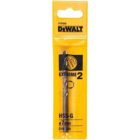 Dewalt DT5050-QZ Extreme 2 Metal Drill Bit 7.0mm OL:109mm WL:66mm DEWDT5050QZ