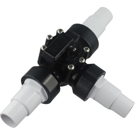 Robinet d'arrêt à 3 voies pour piscine - 3,8 cm - Pour pompe - Raccord de tuyau en PVC et métal - Régulation de l'eau - Accessoires spa (1/5)