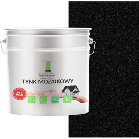 Enduit mosaïque en résine noire, classe 1, résistant au gel, 7 kg