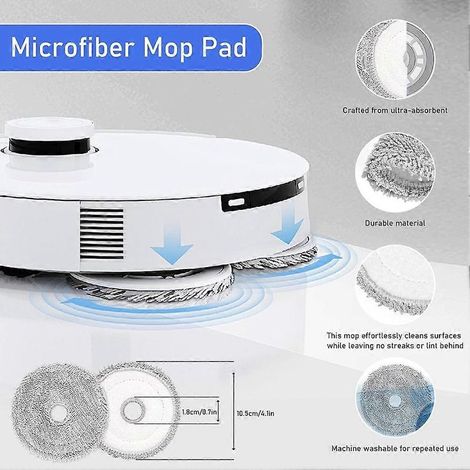 Kits d'accessoires pour aspirateur Ecovacs Deebot Mini : brosse principale, lingettes de nettoyage, filtres, sacs à poussière, brosses latérales