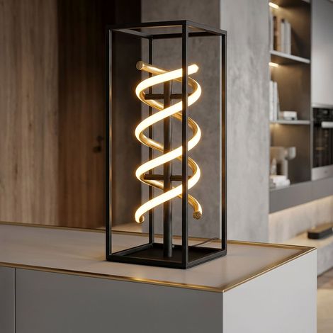 Lampada da tavolo Lampada da soggiorno Dimmerabile in metallo nero H 50 cm