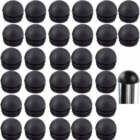Embout Bouchons pour Tube de Chaise de Rond Noirs, Embout Entrant Rond pour Pied de Chaise, Embout Pied de Chaise 32 Pièces (22mm) (1/5)
