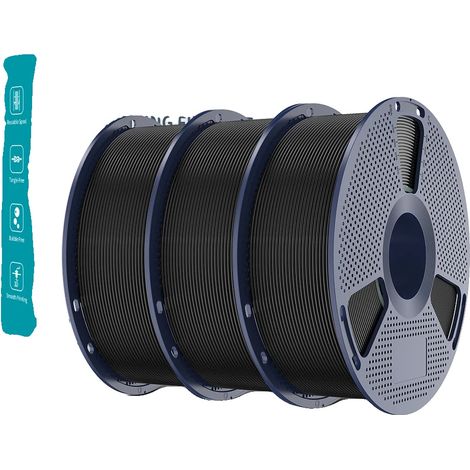 3D-Filament, verbesserte Festigkeit, gleichmäßiges Druckergebnis, Schwarz (1/2)
