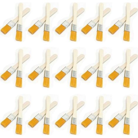 30× Pinceaux à poils plats avec manche en bois Pinceaux Peinture Bois Pinceaux Peinture à Pinceaux pour Murs Garniture Peinture Brosse Angle Sash Peinture Pinceau Professionnel (1/4)