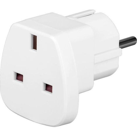 Goobay 94270 adaptador de enchufe eléctrico Tipo F Tipo G (RU) Blanco (1/2)
