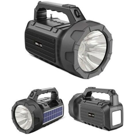 TORCIA SPEAKER CASSA BLUETOOTH 5W RICARICA SOLARE RADIO FM MP3 PORTATILE BDL-235 (1/5)
