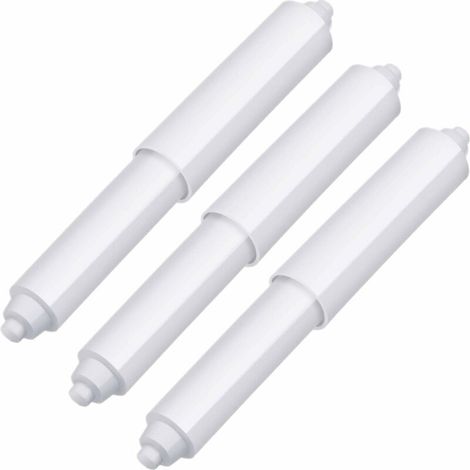 royaluxe - Porte-Papier de Toilette Porte-Papier Remplacement Hygiénique Rouleau Chromé en Plastique Printemps Chargé， (Blanc，3pcs) (1/5)