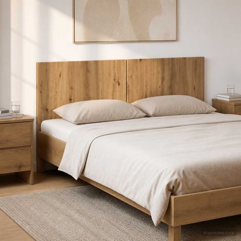 vidaXL Wall-Mounted Headboard BREDA Artisan Oak Engineered Wood (1/5)