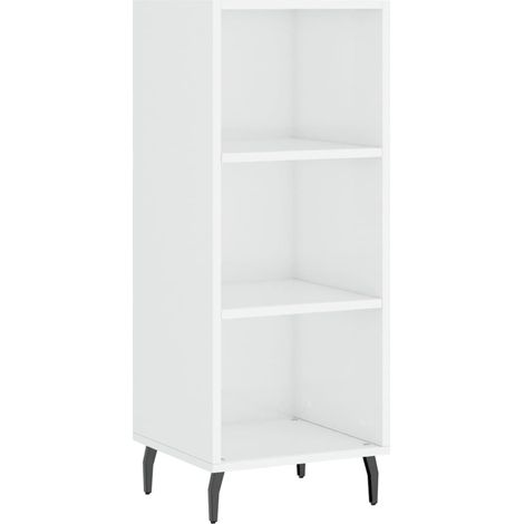 Maison Exclusive - Credenza Bianco Lucido 34,5x32,5x90 cm in Legno Multistrato