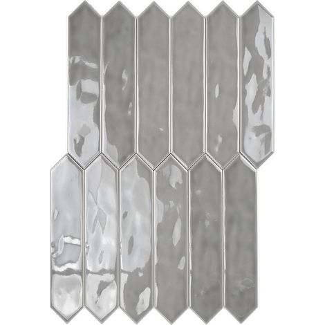 Carrelage Mur Ceramic Connection Grey Brillante 5x25 cm