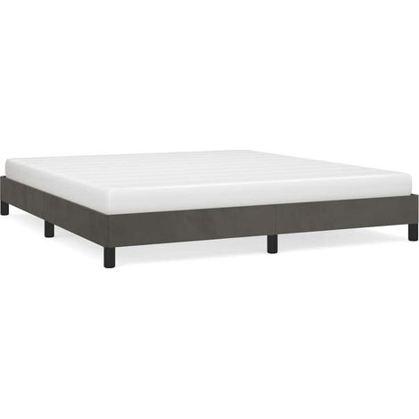 Maison Exclusive - Giroletto senza Materasso Grigio Scuro 180x200 cm Velluto (1/5)