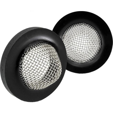Lot de 2 lave-écrans camping-car diamètre 25 cm, compatible arrivées eau ville, remplissage gravité, tuyaux arrosage, crépine inox anneau plastique (1/5)