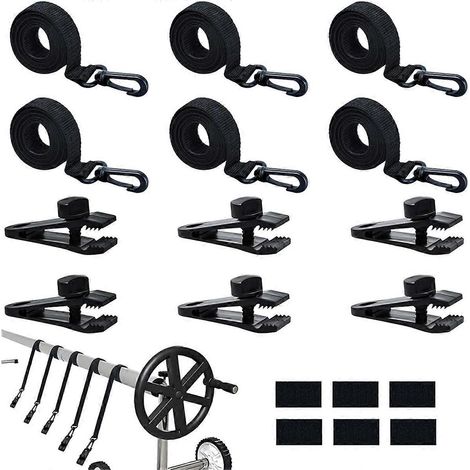 Kit de 18 sangles améliorées pour enrouleur de couverture solaire de piscine (1/5)