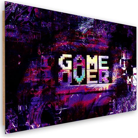 Quadro deco panel, Gioco astratto su iscrizione - 90x60 (1/5)