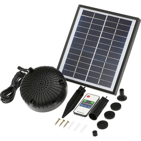 Toivize Pompa ad acqua solare da 5W - Fontana decorativa con LED e telecomando - Senza fili per laghetto da giardino e abbeveratoio per uccelli (1/5)