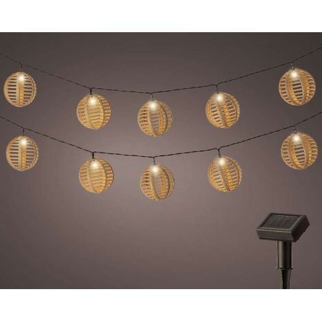Ghirlanda solare  con 10 led e paralume (1/3)