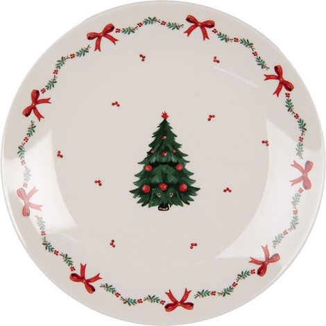 Assiette à Petit-Déjeuner et Dessert en Porcelaine Blanche Ronde Ø 20 x 2 cm - PANGIVO (1/2)
