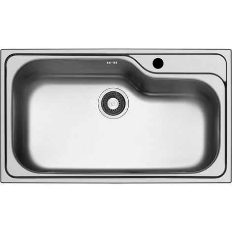 Lavello da incasso con 1 vasca 86x50 cm in acciaio inox Ionio