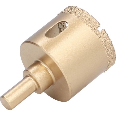 Scie cloche diamantée, foret en acier au carbone pour carrelage, porcelaine et verre, queue triangulaire, 42 mm (1/5)