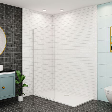 30x200cm Walk-In Dusche Duschabtrennung 10mm ESG Nano Duschwand Glas Duschkabine (1/5)