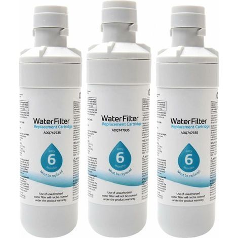 Lot de 3 LT1000P Filtre à eau externe universel pour réfrigérateur Blanc (1/3)