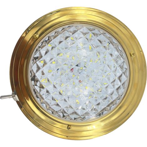 Plafonnier dôme en acier inoxydable marin, éclairage LED de 3 et 5 pouces pour plafond de salon de camping-car, accessoires d'éclairage dorés pour yacht, plafonnier doré de 3 pouces pour cabine. (1/3)
