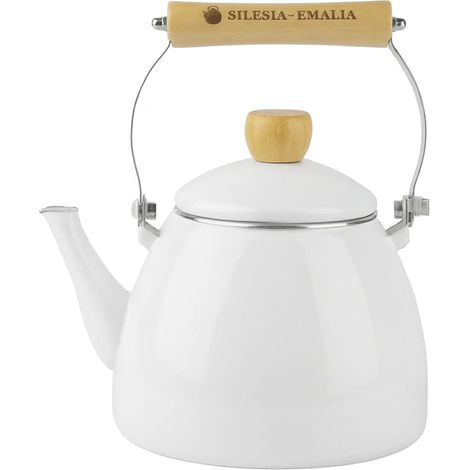 Lucian Edelstahl-Wasserkocher, weiß, 2 l, Schlesien-Emaille (1/5)