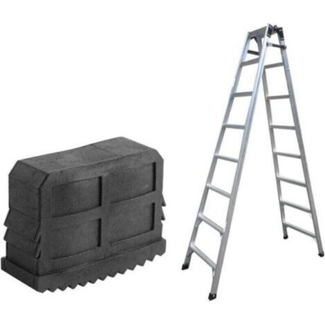 Lot de 2 Pieds d'escalier Universels en Caoutchouc, Pied d'échelle Antidérapant Pieds de Rechange pour Echelle Pieds de Sécurité Durable Noir (1/4)
